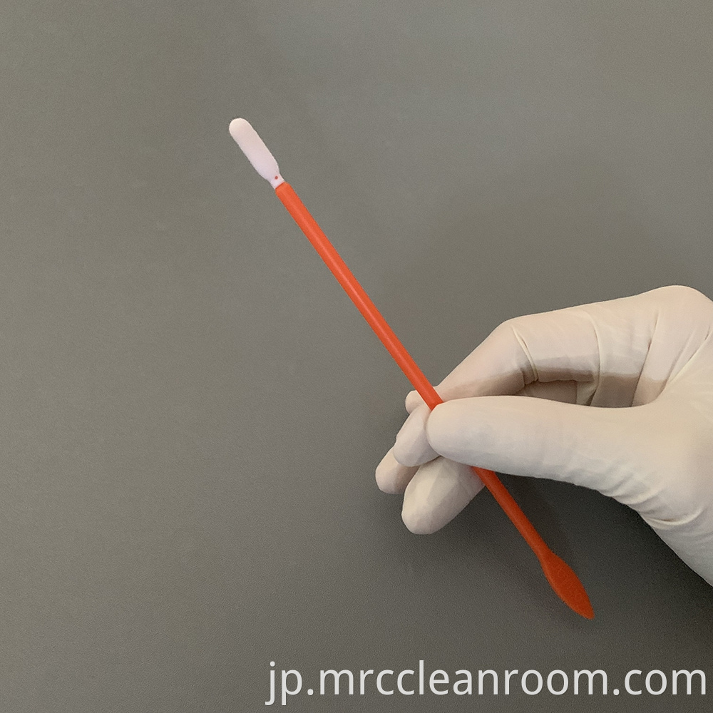 Orange Handle Cleanroom Foam Swab